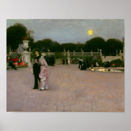 John Singer Sargent – ルクセンブルク庭園 ポスター (正面)