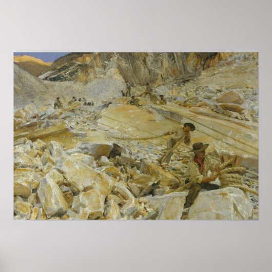 John Singer Sargent – 大理石を倒す ポスター (正面)