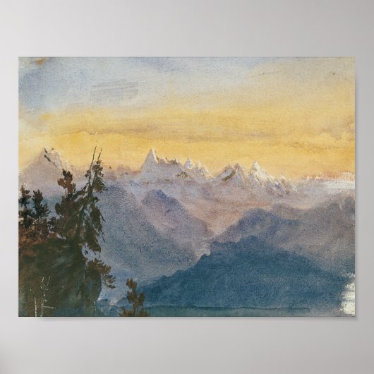 John Singer Sargent -山Pilatusから表示 ポスター (正面)