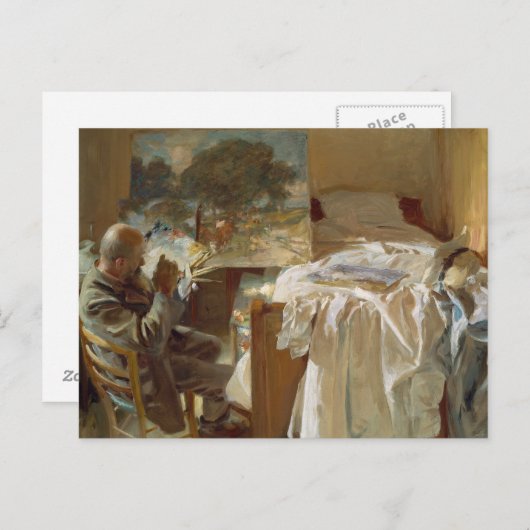 John Singer Sargent – 彼のスタジオでアーティスト ポストカード (正面/裏面)