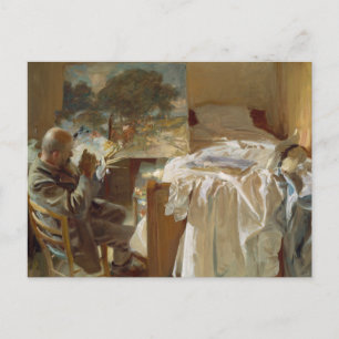 John Singer Sargent – 彼のスタジオでアーティスト ポストカード