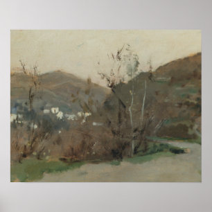 John Singer Sargent – 横スペインの面図 ポスター