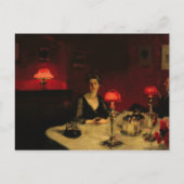 John Singer Sargent - A Dinner Table at Night ポストカード (正面)