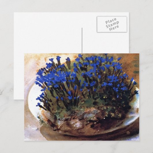 John Singer Sargent - Blue Gentians ポストカード (正面/裏面)