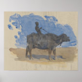 John Singer Sargent - Boy on Water Buffalo ポスター (正面)