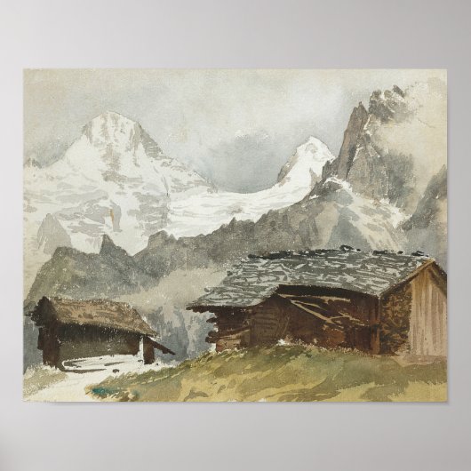 John Singer Sargent - Chalets, Breithorn, Murren ポスター (正面)