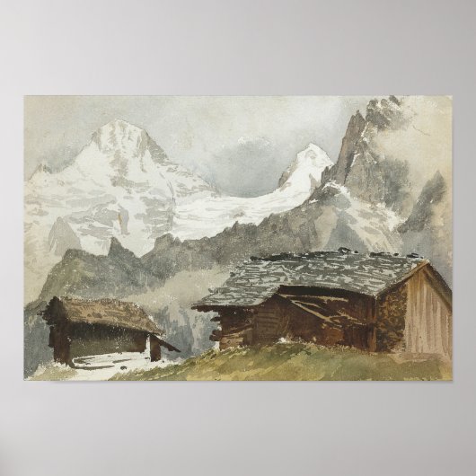 John Singer Sargent - Chalets, Breithorn, Murren ポスター (正面)