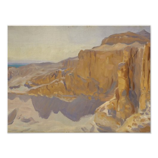 John Singer Sargent - Deir el Bahriの崖 フォトプリント (正面)