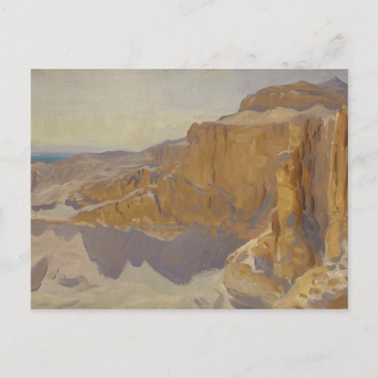 John Singer Sargent - Deir el Bahriの崖 ポストカード (正面)