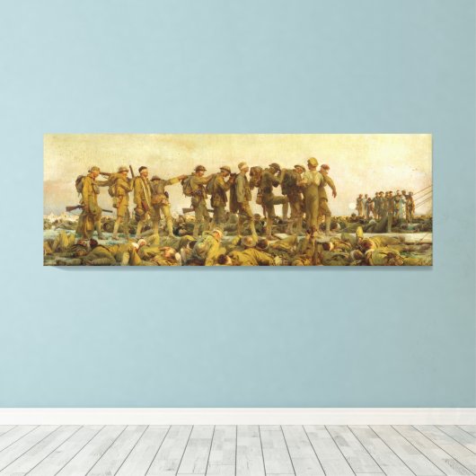 John Singer Sargent - Gassed キャンバスプリント (インサイチュ (ウッドフロア))