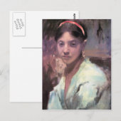 John Singer Sargent - Head of a Capri Girl ポストカード (正面/裏面)