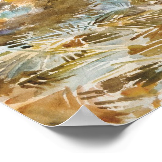 John Singer Sargent - Landscape with Palmettos ポスター (角)