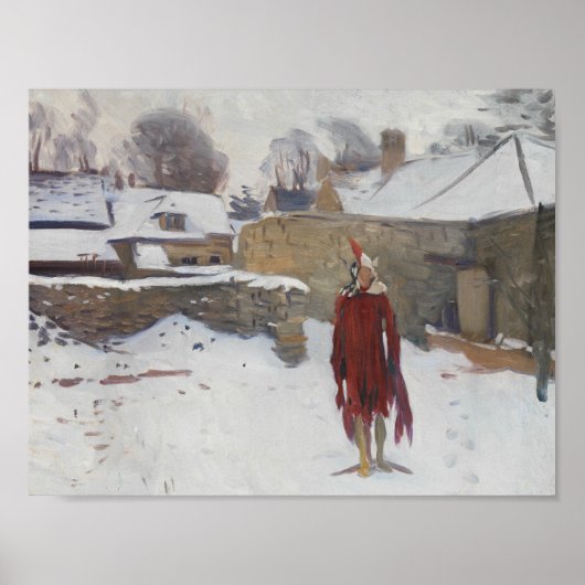 John Singer Sargent - Mannikin in the Snow ポスター (正面)