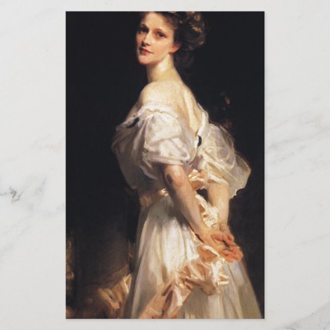 John Singer Sargent - Nancy Astor -ファインアート (正面)