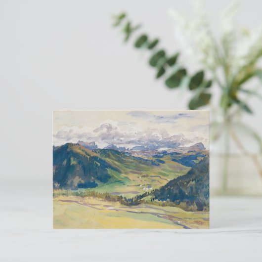 John Singer Sargent - Open Valley, Dolomites ポストカード (スタンド正面)