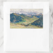 John Singer Sargent - Open Valley, Dolomites 長方形シール (バッグ)