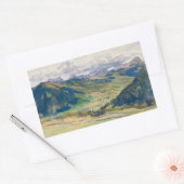 John Singer Sargent - Open Valley, Dolomites 長方形シール (封筒)