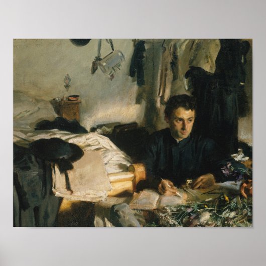John Singer Sargent - Padre Sebastiano ポスター (正面)