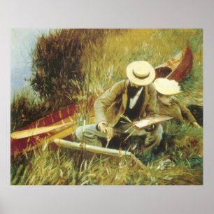 John Singer Sargent、Paul Helleu Sketching氏 ポスター