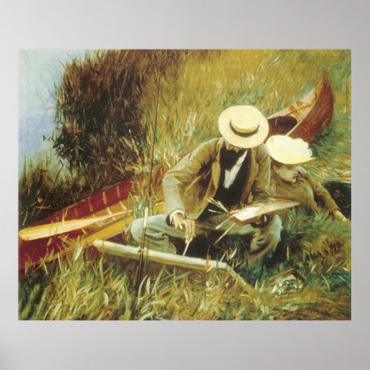John Singer Sargent、Paul Helleu Sketching氏 ポスター (正面)