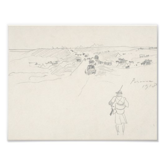 John Singer Sargent - Road at Peronne フォトプリント (正面)