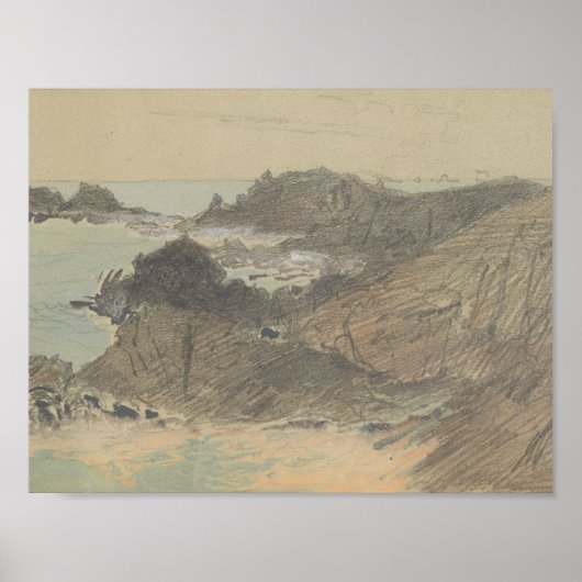 John Singer Sargent - Rocky Coast ポスター (正面)