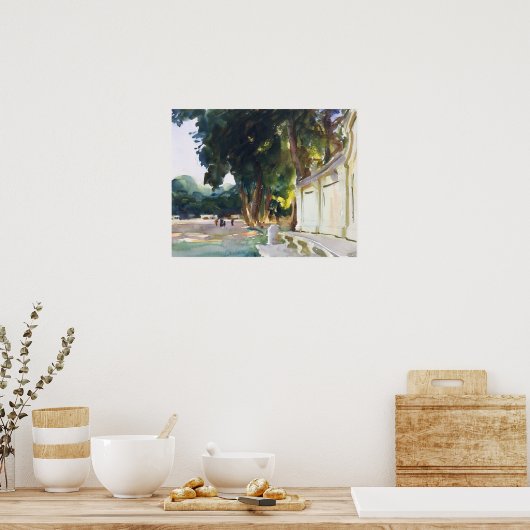 John Singer Sargent - Spanish Midday, Aranjuez ポスター (キッチン)