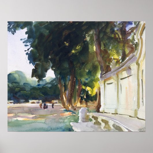 John Singer Sargent - Spanish Midday, Aranjuez ポスター (正面)