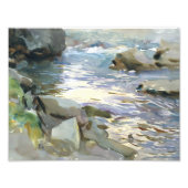 John Singer Sargent - Stream and Rocks フォトプリント (正面)