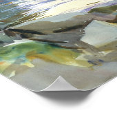 John Singer Sargent - Stream and Rocks ポスター (角)