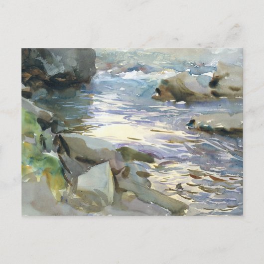 John Singer Sargent - Stream and Rocks ポストカード (正面)