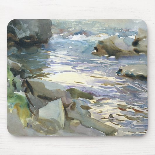 John Singer Sargent - Stream and Rocks マウスパッド (正面)