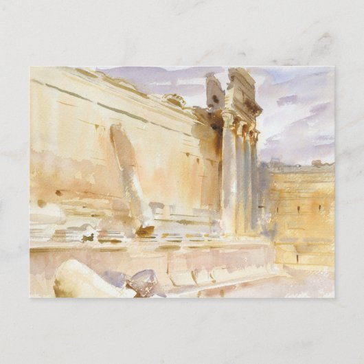 John Singer Sargent - Temple of Bacchus, Baalbeck ポストカード (正面)