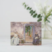 John Singer Sargent - The Garden Wall ポストカード (スタンド正面)