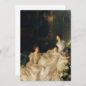 John Singer Sargent - The Wyndham Sisters サンキューカード (正面/裏面)