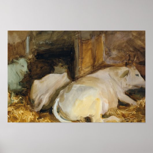 John Singer Sargent - Three Oxen ポスター (正面)