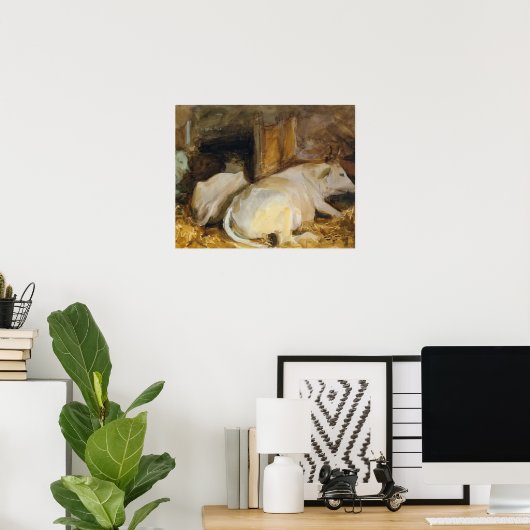 John Singer Sargent - Three Oxen ポスター (ホームオフィス)