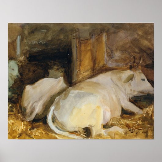 John Singer Sargent - Three Oxen ポスター (正面)
