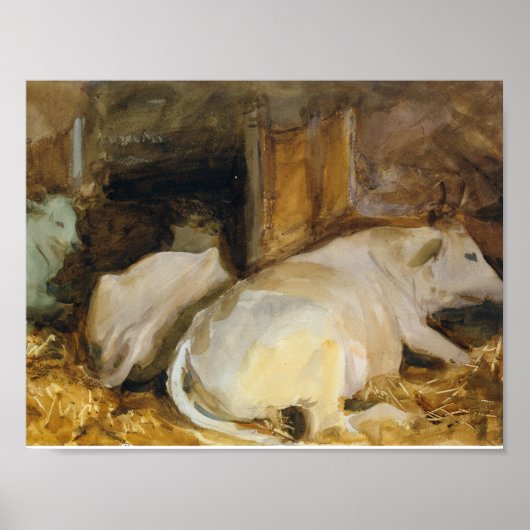 John Singer Sargent - Three Oxen ポスター (正面)