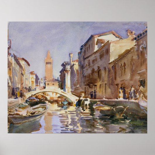 John Singer Sargent - Venetian Canal ポスター (正面)