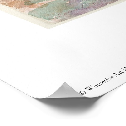 John Singer Sargent Watercolor - Palms ポスター (角)