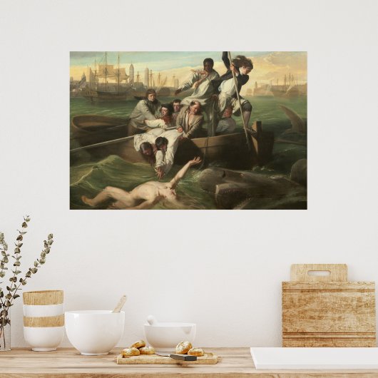 John Singleton CopleyによるWatsonとShark ポスター (キッチン)