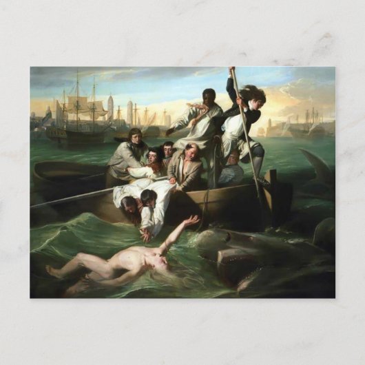 John Singleton Copley – ワトソンとサメ ポストカード (正面)