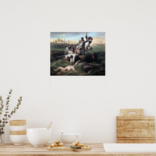 John Singleton Copley WatsonとShark ポスター (キッチン)