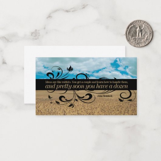 John Steinbeck感動的引用文「アイディア」 ノートカード (正面/裏面インサイチュ)
