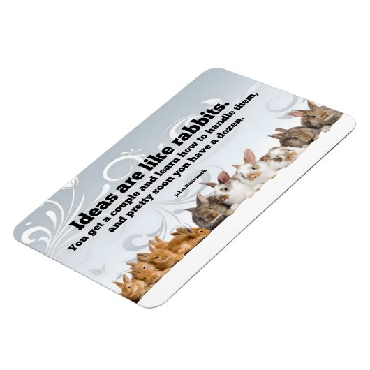 John Steinbeck感動的引用文「アイディア」フレキシ マグネット (左側)