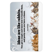 John Steinbeck感動的引用文「アイディア」フレキシ マグネット (縦)