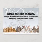 John Steinbeck感動的引用文「アイディア」 ポストカード (正面)