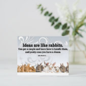 John Steinbeck感動的引用文「アイディア」 ポストカード (スタンド正面)