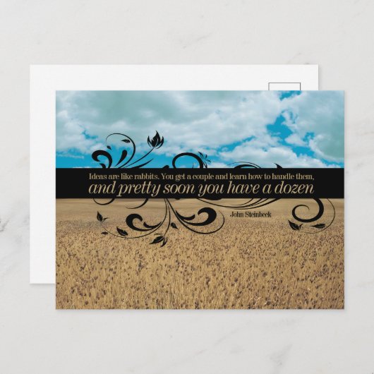 John Steinbeck感動的引用文「アイディア」 ポストカード (正面/裏面)